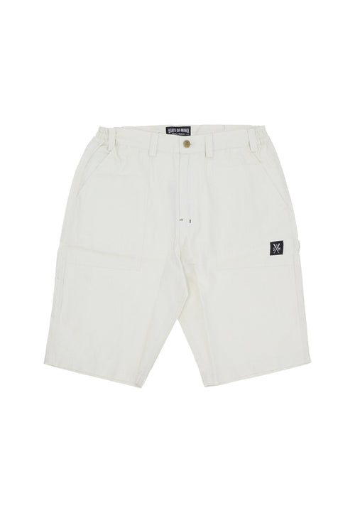 5TATE OF MIND Pantalone Corto Uomo Worker Shorts Off White da uomo