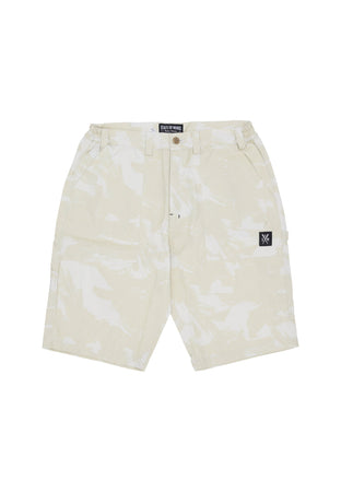 5TATE OF MIND Pantalone Corto Uomo Worker Shorts Off White/camo da uomo