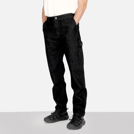 DOLLY NOIRE Pantalone Lungo Uomo Denim Carpenter Pants Black da uomo