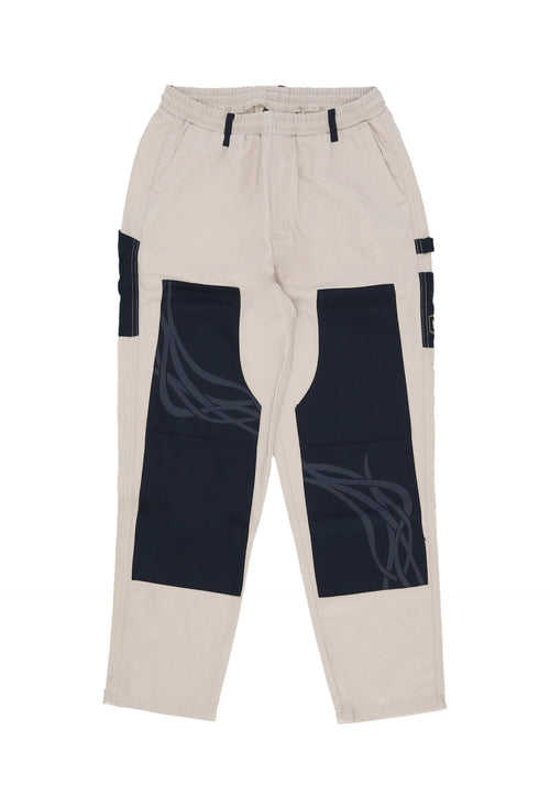 DOLLY NOIRE Pantalone Lungo Uomo Jhin Carpenter Pants Off White da uomo