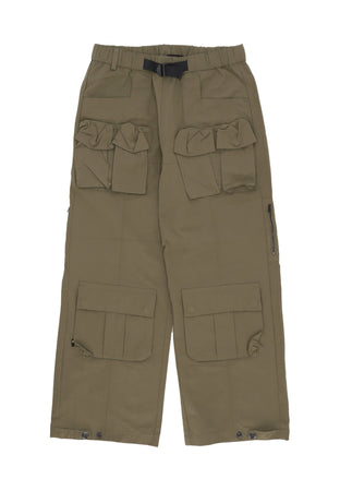 THE HUNDREDS Pantalone Lungo Uomo Wide Cargo Pants Olive da uomo