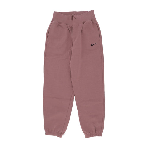 Nike Pantalone Tuta Felpato Donna W Sportswear Phoenix Fleece High - Waisted Oversized Pant Smokey Mauve/black da donna