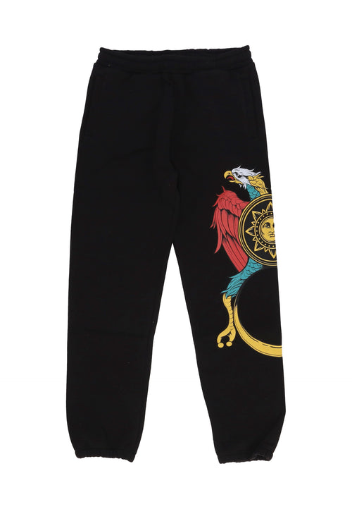 DOLLY NOIRE Pantalone Tuta Felpato Uomo Asso Di Denari Sweatpants Black da uomo