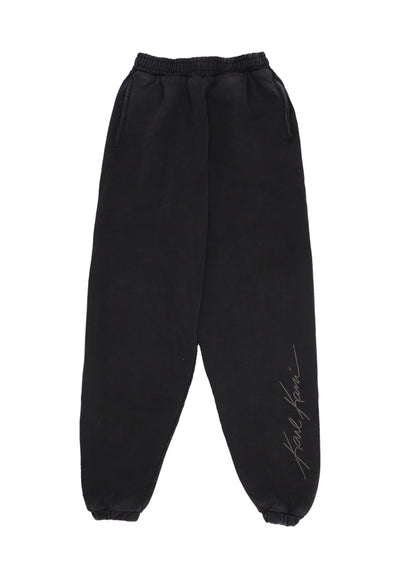 KARL KANI Pantalone Tuta Felpato Uomo Autograph Heavy Os Sweatpants Black da uomo