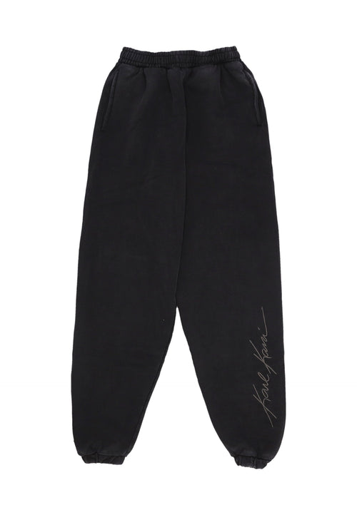 KARL KANI Pantalone Tuta Felpato Uomo Autograph Heavy Os Sweatpants Black da uomo