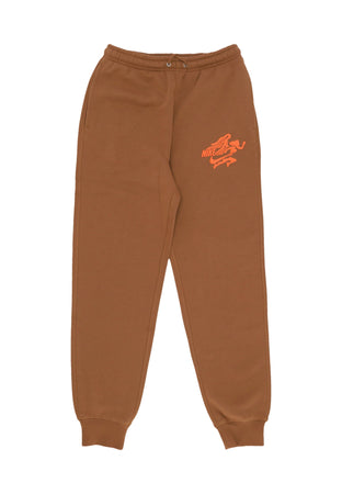 Nike Pantalone Tuta Felpato Uomo Club Nvlty Jogger Lt British Tan/safety Orange da uomo
