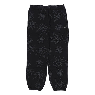 HUF Pantalone Tuta Felpato Uomo Plantlife Fleece Pant Black da uomo