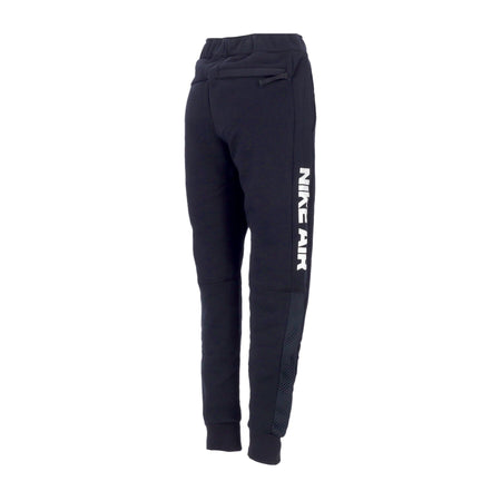 Nike Pantalone Tuta Felpato Uomo Sportswear Air Brushed-black Fleece Joggers Black/light Bone da uomo