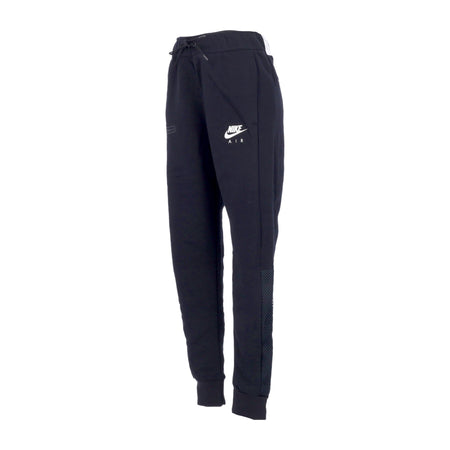 Nike Pantalone Tuta Felpato Uomo Sportswear Air Brushed-black Fleece Joggers Black/light Bone da uomo
