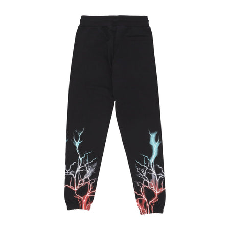 PHOBIA Pantalone Tuta Leggero Uomo Bicolor Lightning Print Pants Black da uomo