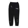 STAPLE Pantalone Tuta Leggero Uomo Flock Logo Sweatpant Black da uomo