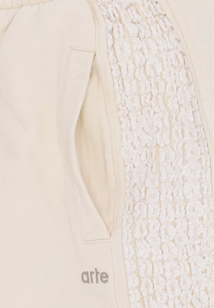 ARTE Pantalone Tuta Leggero Uomo Flower Tape Pants Cream da uomo