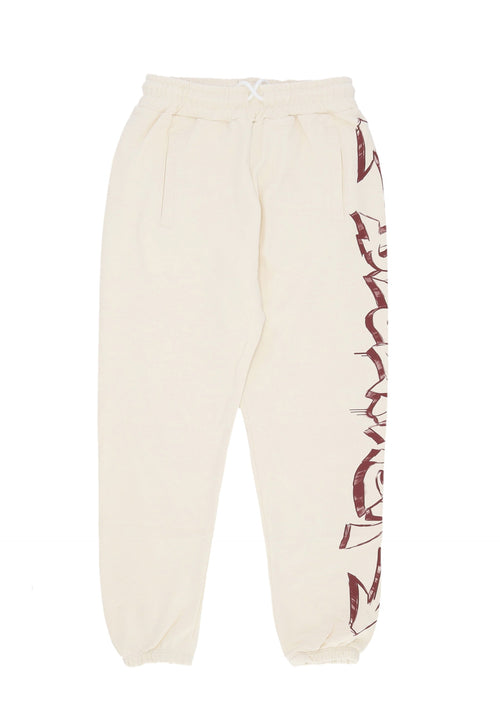 DISCLAIMER Pantalone Tuta Leggero Uomo Logo Pant Milk/st. Bordeaux da uomo
