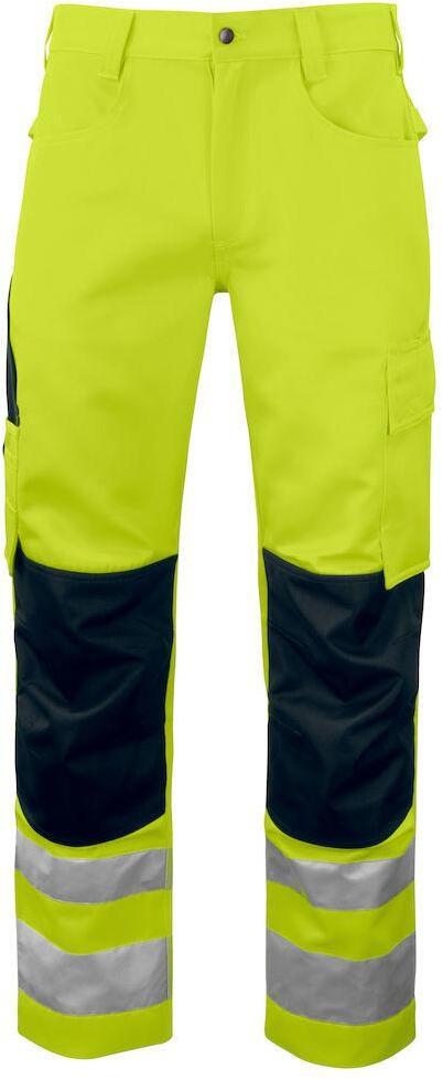 Pantaloni Alta Visibilità Giallo Pantaloni Cantiere Classe 2 con Rinforzi