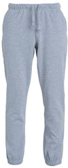Pantaloni Felpa Basic Grigio Melange Pantaloni Sportivi Tempo Libero
