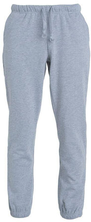 Pantaloni Felpa Basic Grigio Melange Pantaloni Sportivi Tempo Libero