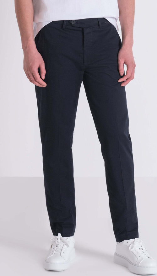 Pantaloni-mark-slim-fit-in-twill-di-cotone-elastico