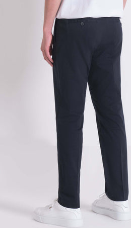 Pantaloni-mark-slim-fit-in-twill-di-cotone-elastico