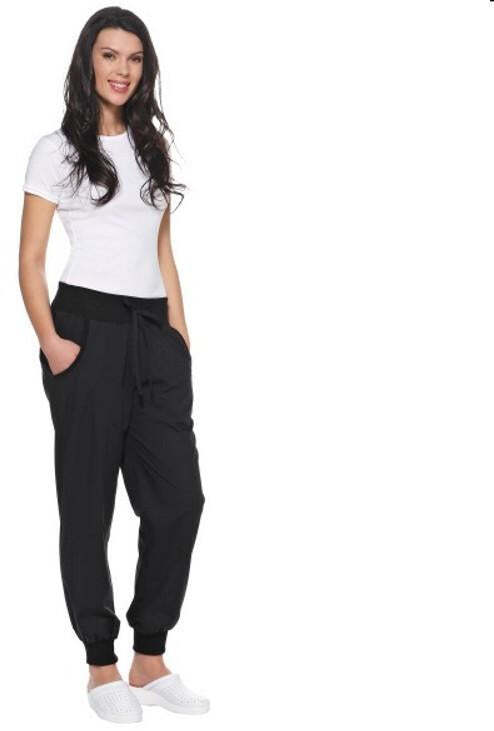 Pantaloni Monika Nero Taglia XL Donna Misto Cotone Parrucchiera Estetista Acconciature