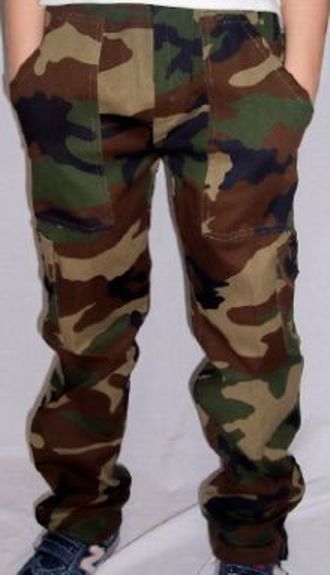 Pantaloni mimetici woodland bambino