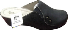 Pantofola Donna in pelle nera/blu calda invenale art. 3407 PATRIZIA ciabatta da donna inverno Pantofola donna L'Orchidea - Siderno, Commerciovirtuoso.it