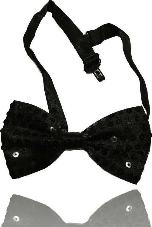 Papillon Paillettes Nero Teatro Paillette Raso Cravattino Farfallino Cravatta Moda/Bambini e ragazzi/Accessori/Cravatte e papillon/Papillon Trade Shop italia - Napoli, Commerciovirtuoso.it