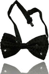 Papillon-Paillettes-Nero-Teatro-Paillette-Raso-Cravattino-Farfallino-Cravatta