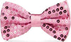 Papillon-Paillettes-Rosa-Chiaro-Teatro-Paillette-Cravattino-Farfallino-Cravatta