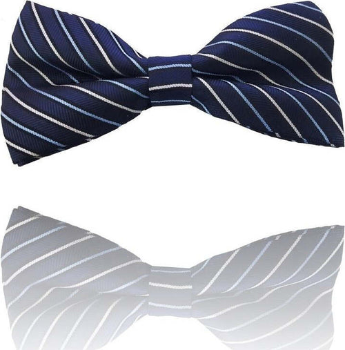 Papillon Strisce Blu Beige Cravattino Farfallino Cravatta Frack Papion Moda/Bambini e ragazzi/Accessori/Cravatte e papillon/Papillon Trade Shop italia - Napoli, Commerciovirtuoso.it