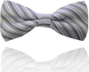 Papillon-Strisce-Grigio-Chiaro-Righe-Cravattino-Farfallino-Cravatta-Frack-Papion