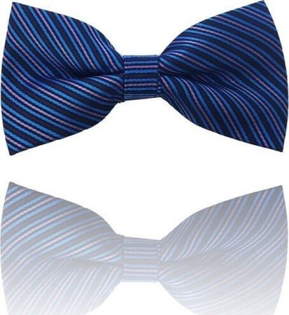 Papillon-Strisce-Lilla-Blu-Righe-Cravattino-Farfallino-Cravatta-Frack-Papion