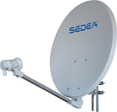 Parabola-satellitare-60-Cm-in-acciaio-con-LNB-Singola-Uscita-SEDEA