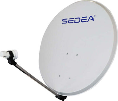 Parabola-satellitare-80-Cm-in-acciaio-con-LNB-Singola-Uscita-SEDEA