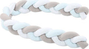 Paracolpi a treccia, bianco/beige/acqua, 200 cm Casa e cucina/Tessili per la casa/Biancheria per culle e lettini/Biancheria bimbi/Paraurti per letto La Casa Del Bebè - Napoli, Commerciovirtuoso.it
