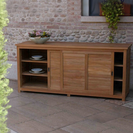 PARADIGMA---mobile-da-giardino-in-legno-di-teak-200x60-Marrone-Milani-Home