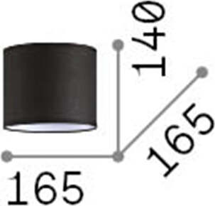 Paralume-Cilindro-Set-Tessuto-Nero-D16