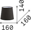 Paralume-Cono-Set-Tessuto-Nero-D16