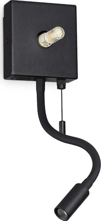 Paralume-Contemporaneo-Kid-Metallo-Nero-Led-Integrato-3W-3000K-Ip20