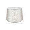 Paralume Deco ASZ1182 tessuto crema motivo ricamo