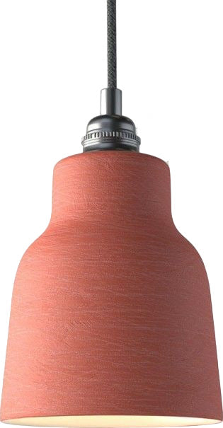 Paralume in ceramica rosso striato con interno bianco smaltato Illuminazione/Illuminazione per interni/Lampadari lampade a sospensione e plafoniere/Lampade a sospensione Led Mall Home - Napoli, Commerciovirtuoso.it