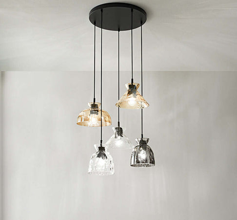 Paralume-In-Vetro-Martellato-Fumé-Specchiato