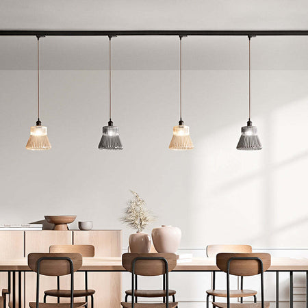 Paralume-In-Vetro-Soffiato-Millerighe-Di-Colore-Ambra-Specchiato