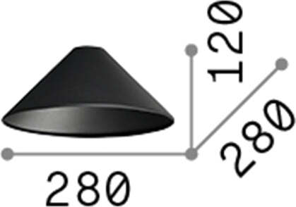 Paralume-Modulare-Cono-Moderno-Mix-Up-Metallo-Nero-Small