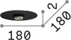 Paralume-Modulare-Piatto-Moderno-Mix-Up-Metallo-Nero