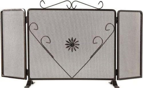 Parascintille per camino a schermo rettangolare in ferro battuto con decorazione Cuore Fai da te/Caminetti e accessori/Accessori per caminetto/Parascintille La Zappa - Altamura, Commerciovirtuoso.it