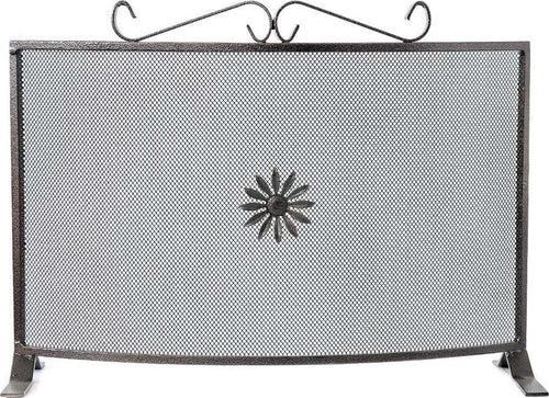 Parascintille per camino curvo a schermo rettangolare in ferro battutto Fai da te/Caminetti e accessori/Accessori per caminetto/Parascintille La Zappa - Altamura, Commerciovirtuoso.it