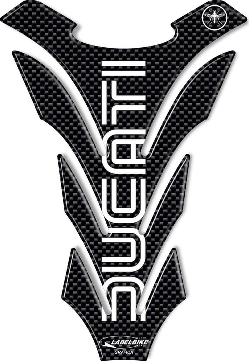 PARASERBATOIO-ADESIVI-3D-Carbonio-SERBATOIO-Compatibile-MOTO-DUCATI-OLD-Style
