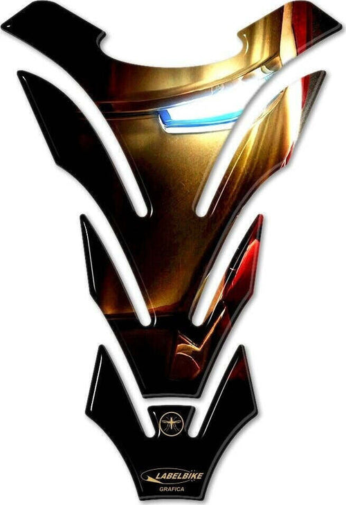 PARASERBATOIO-in-resina-gel-3D-IRON-MAN-THE-AVENGERS---ADESIVO-PROTEZIONE-MOTO