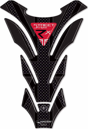 Paraserbatoio-moto-Adesivo-3D-compatibile-con-Triumph-Street-Triple-RX-2016-17