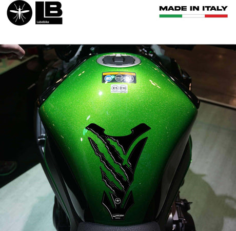 Paraserbatoio-Neutro-Adesivi-Per-Serbatoio-Moto-In-Resina-3D-Graffi-Tigre-Nero